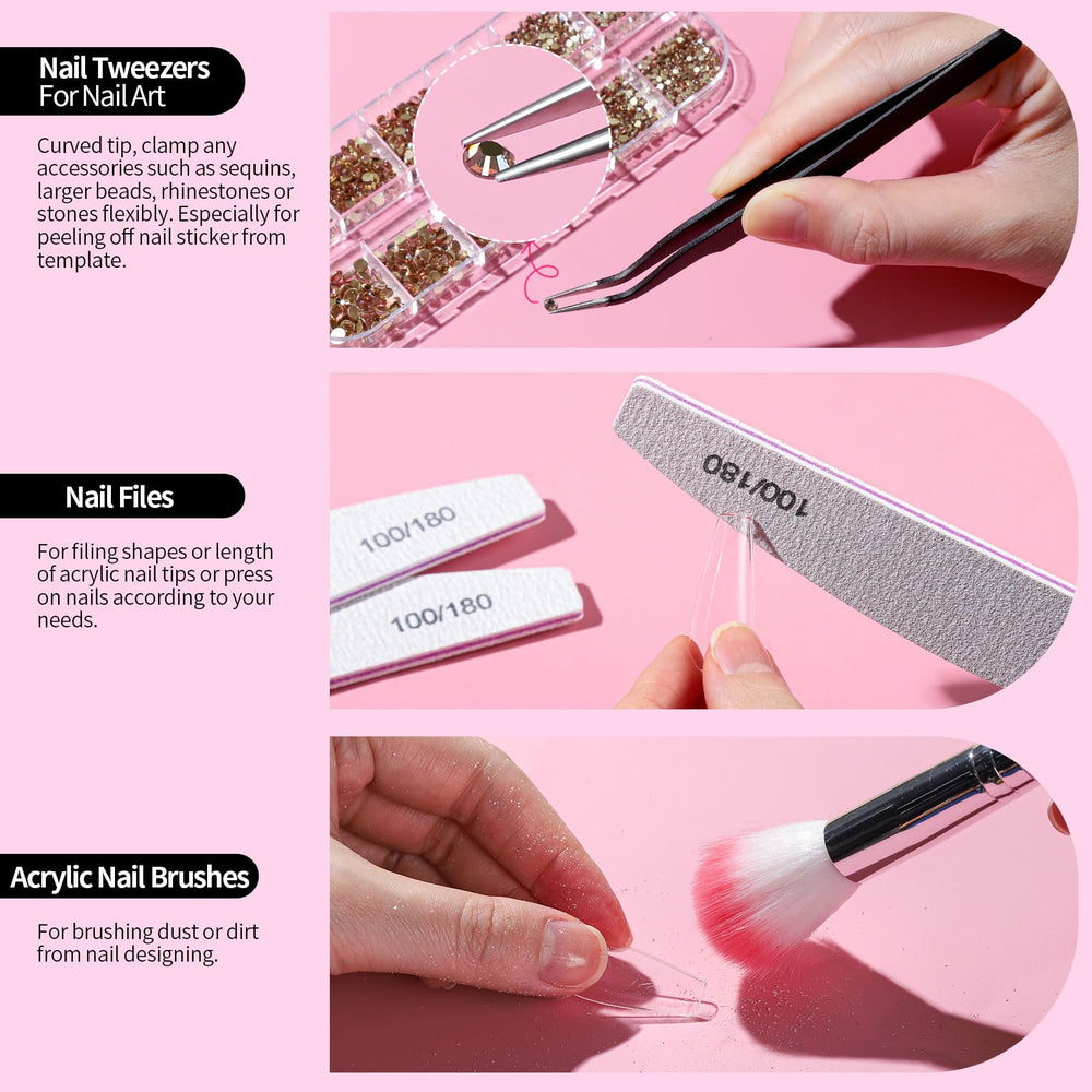 Pinces Fandamei pour saisir strass et accessoires avec précision.