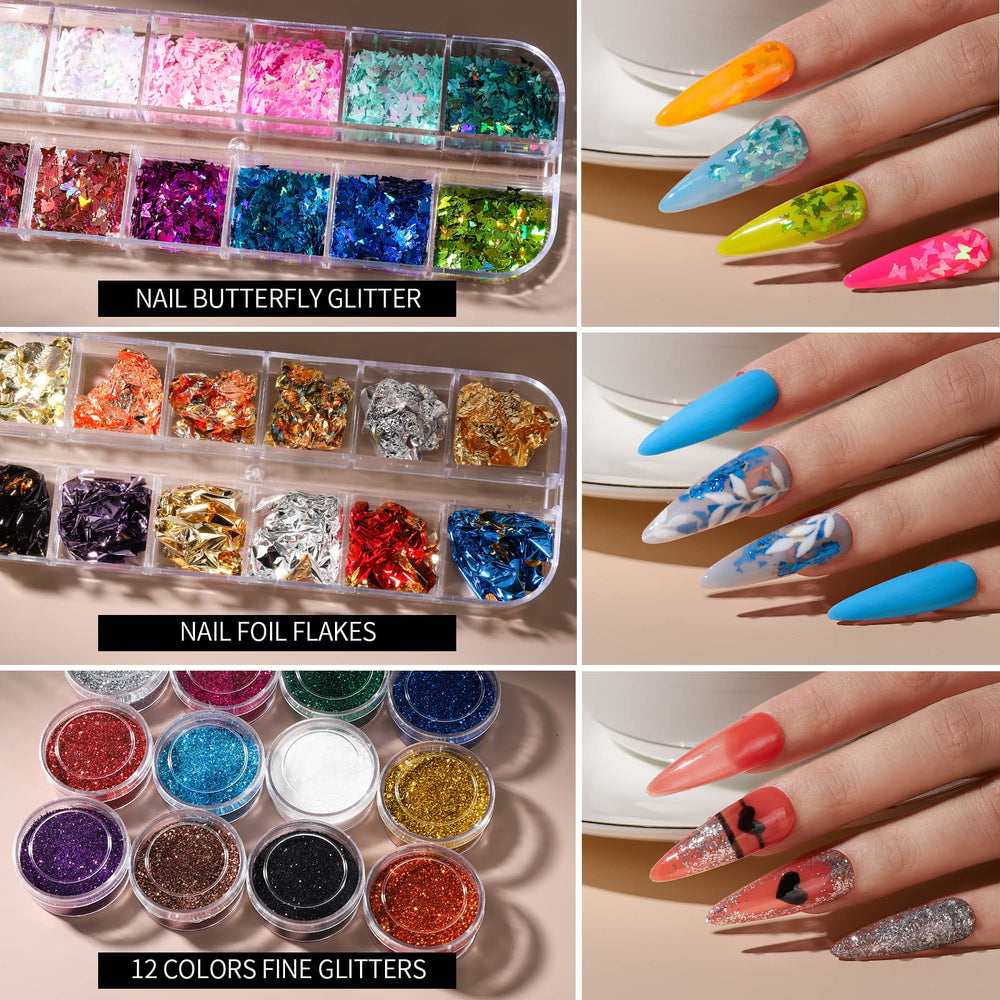 Sequins papillon holographiques Fandamei pour accents multicolores.