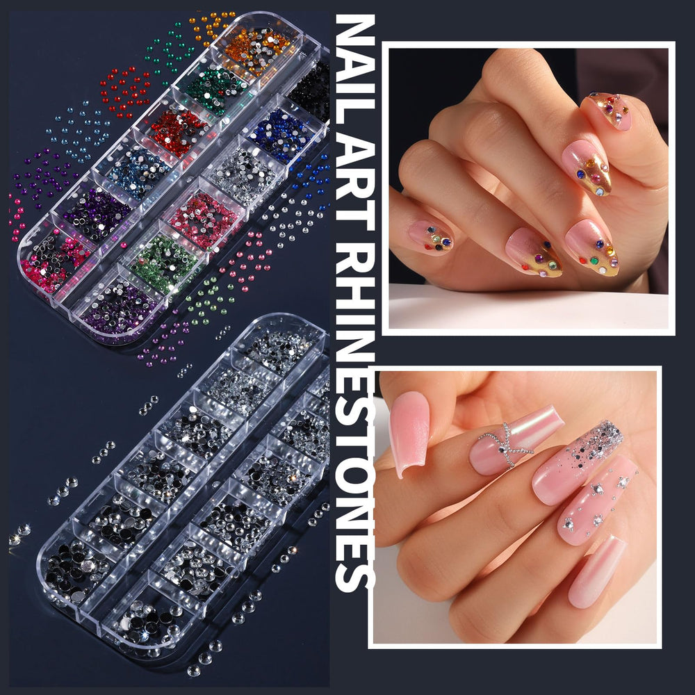 Strass ongles colorés Fandamei apportant brillance et accents décoratifs.