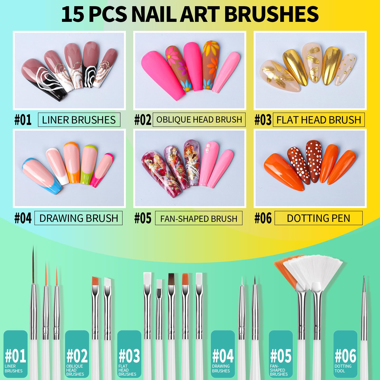 Supports d’ongles magnétiques Fandamei pour exposer 10 ongles sans glisser