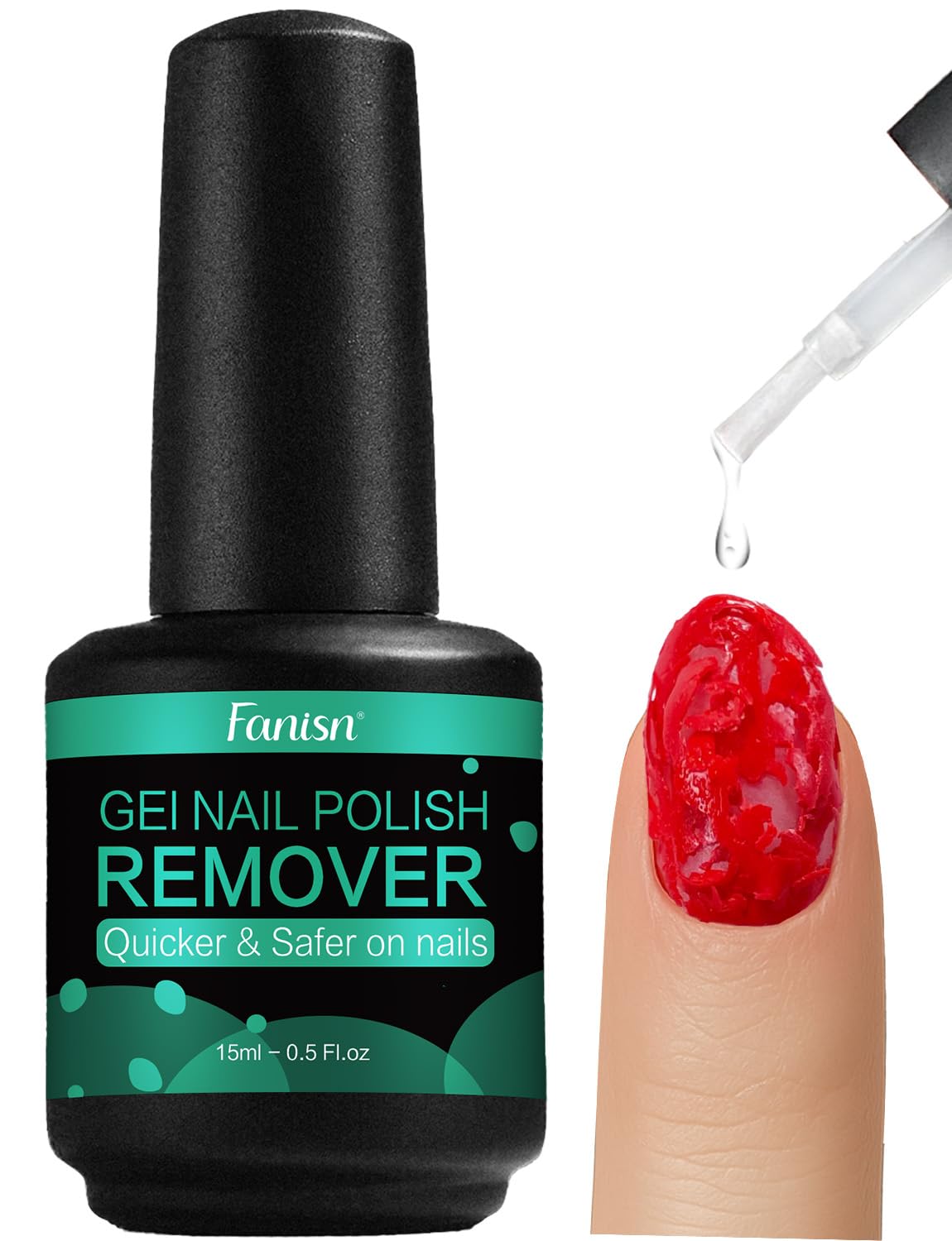 Fanisn Dissolvant Gel – bouteille pratique pour une utilisation rapide à domicile.