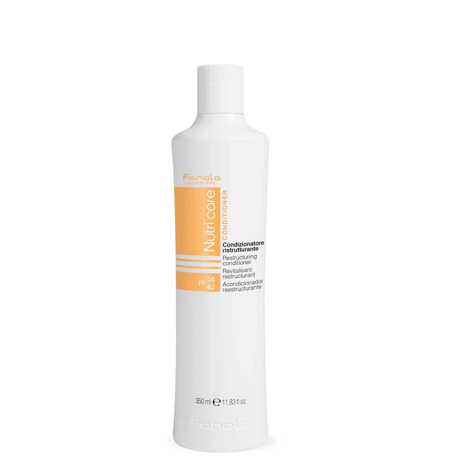 Fanola après-shampoing restructurant, flacon visible, hydratation adaptée pour cheveux secs.