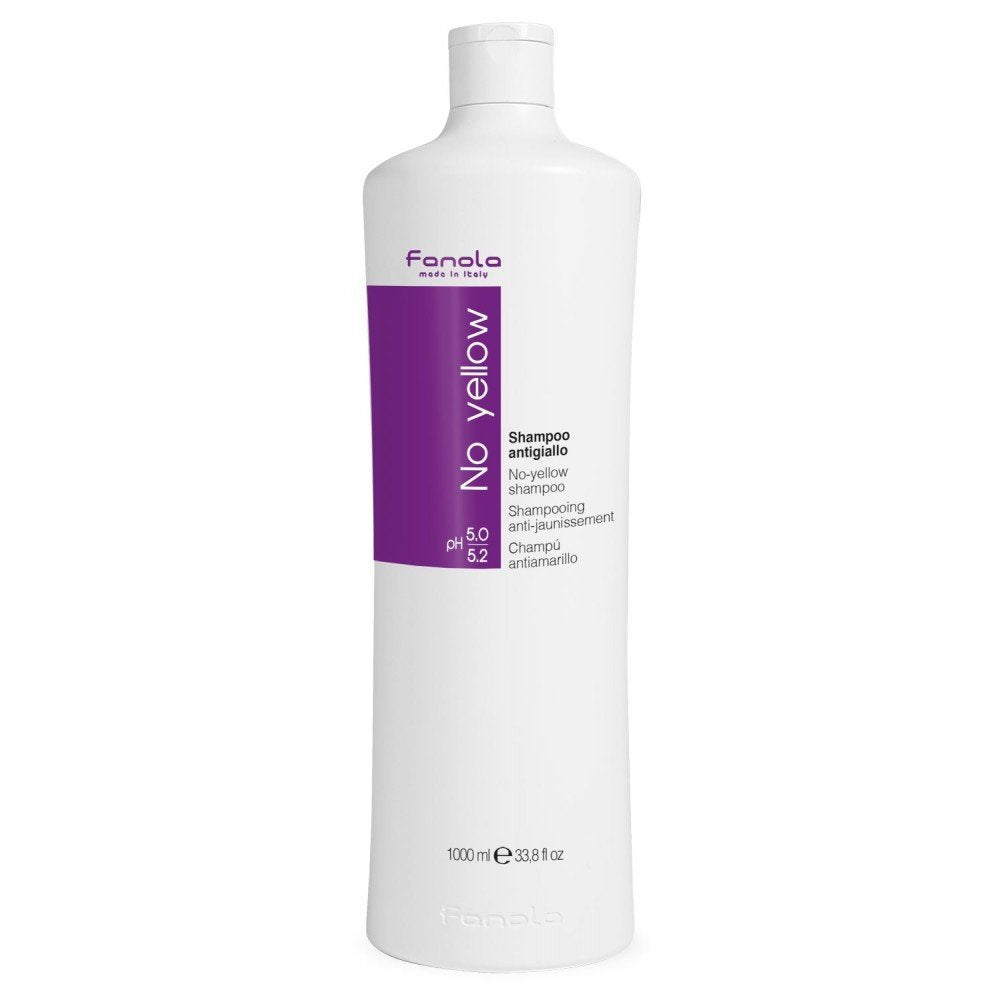 Fanola masque anti-jaunissement violacé déposé sur cheveux blonds pour restaurer la couleur.