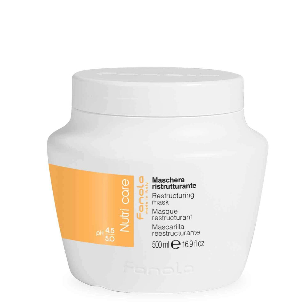 Fanola Masque réparateur en bouteille, hydrate les cheveux abîmés et facilite le démêlage.