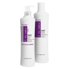 Fanola No Yellow Shampoing — bouteille violette, neutralise les jaunes.