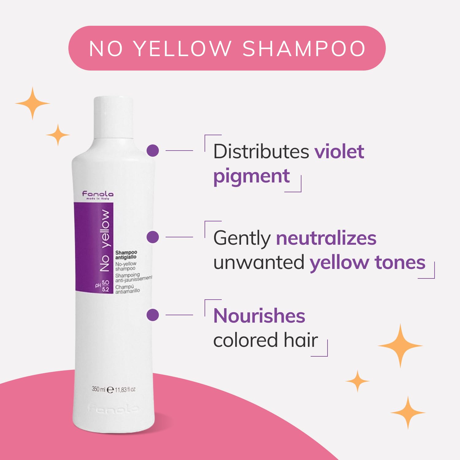 Idéal pour cheveux décolorés et mèches pour un rendu frais.