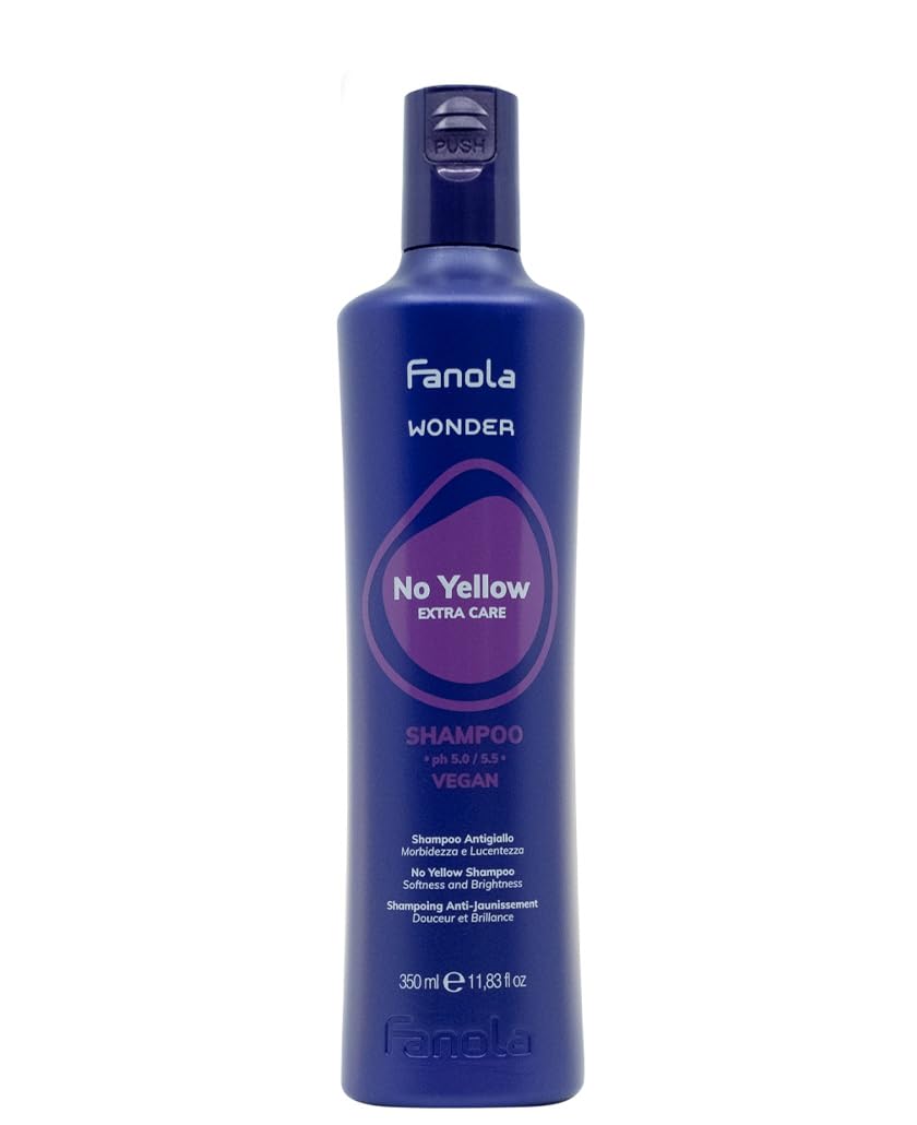 Fanola Wonder No Yellow — bouteille prête à neutraliser les reflets jaunes.