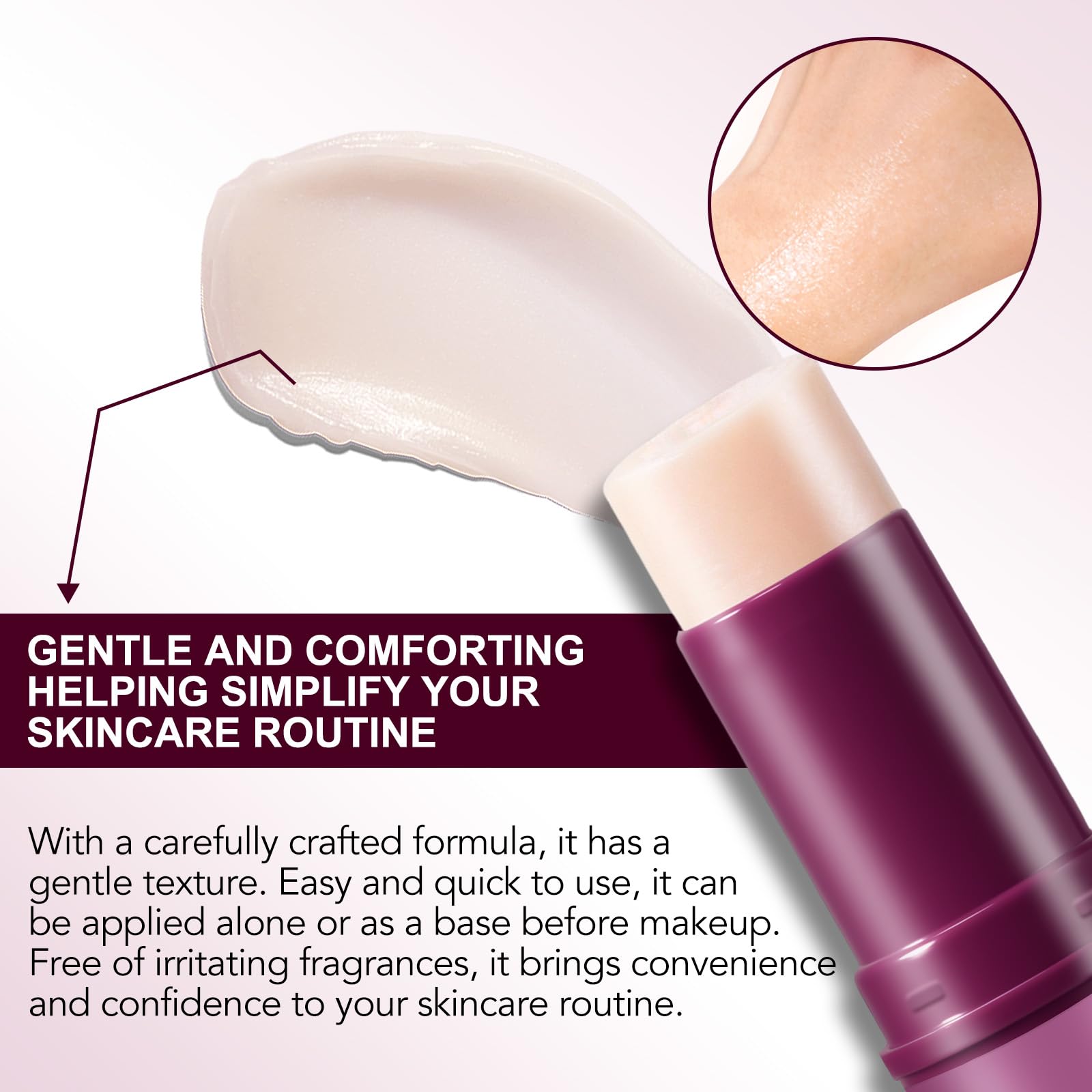 FANSHI Calcium Multi Balm Stick melts into oil for lightweight hydration.