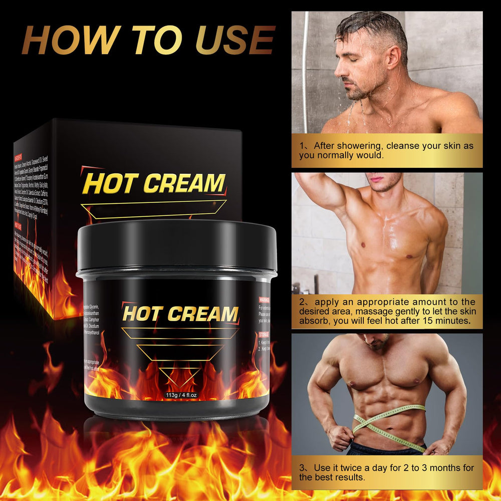 Crème chaude FANSHI – ingrédients naturels comme gingembre et piment pour une chaleur douce.