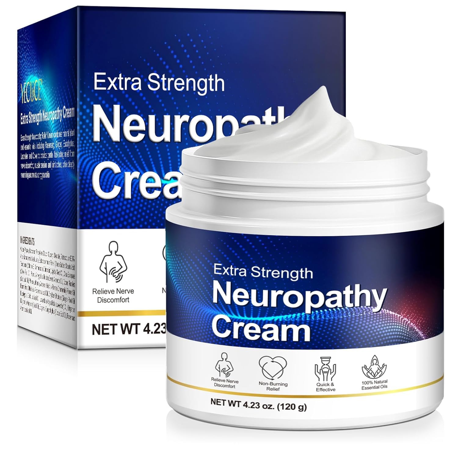 FANSHI crème-relief-nerfs-bocal-120g: effet frais et hydratant après l’effort.