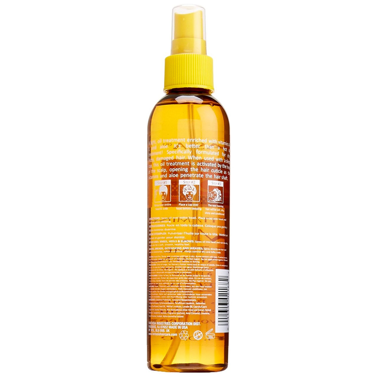 Fantasia PM Night Oil Treatment — application nocturne sur les cheveux, action réparatrice et brillante.