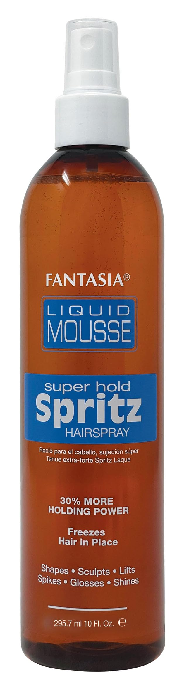 Fantasia Mousse Liquide Spritz offre tenue maximale et brillance pour un coiffage impeccable.
