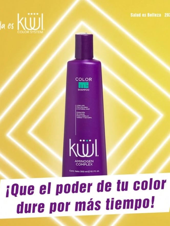 Éclat violet subtil sur cheveux décolorés et blonds.