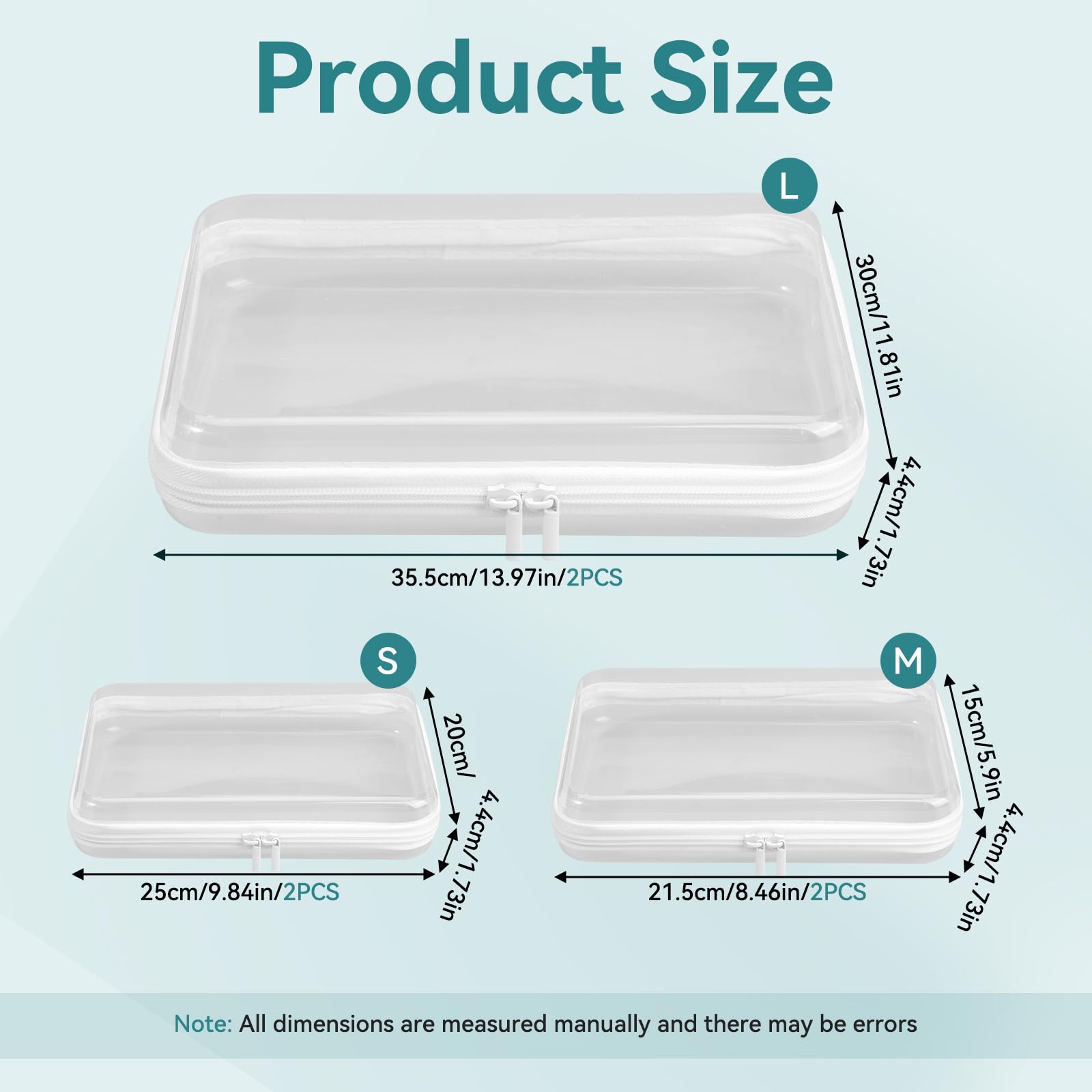 Fantasyon pochette rigide transparente 10 po: organisation compacte pour vos essentiels.