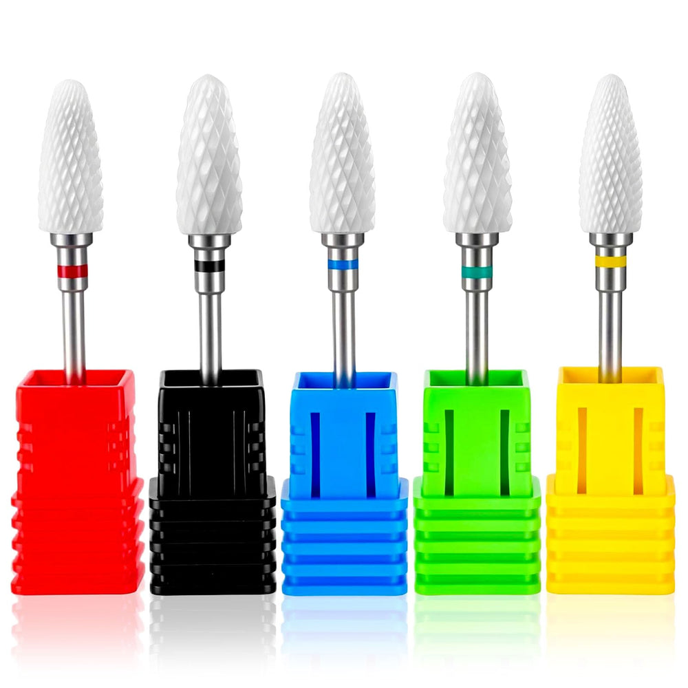 Ensemble Fantexy de bits céramique forme maïs, 5 pièces pour manucure pro.