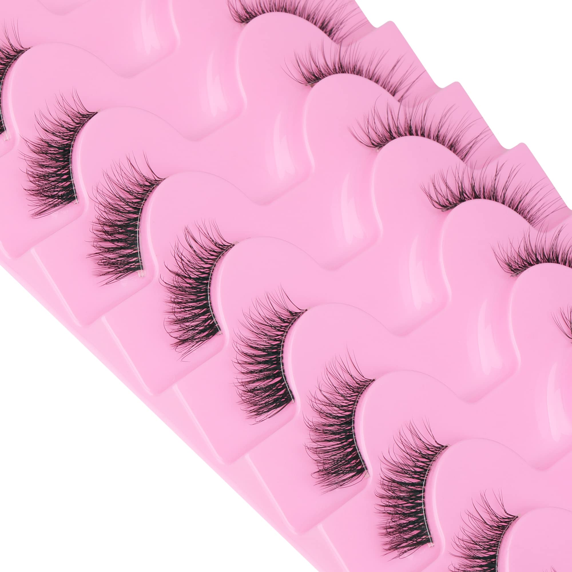 Bande claire des cils demi-longueur FANXITON pour maquillage léger
