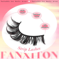 Cils cosplay naturel FANXITON, idéal pour cosplay et quotidien.