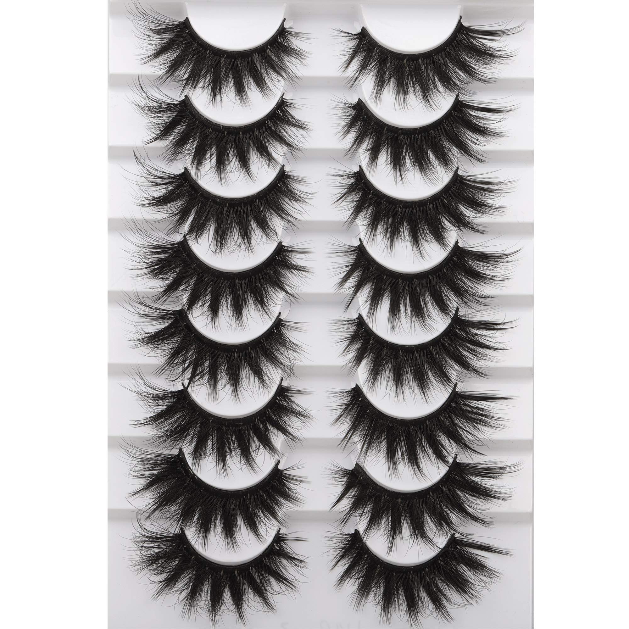 FANXITON cils artificiels effet vison 20 mm, 8 paires pour un regard glamour durable.