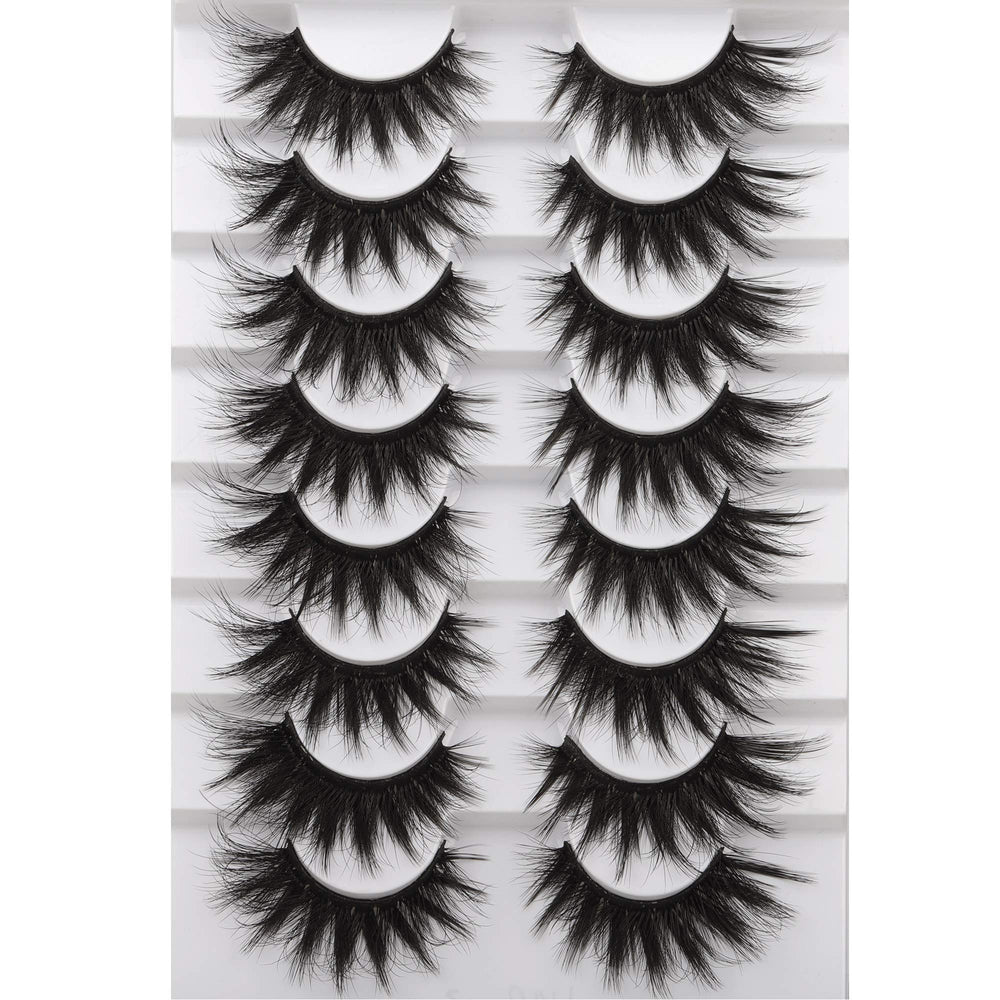 FANXITON cils artificiels effet vison 20 mm, 8 paires pour un regard glamour durable.