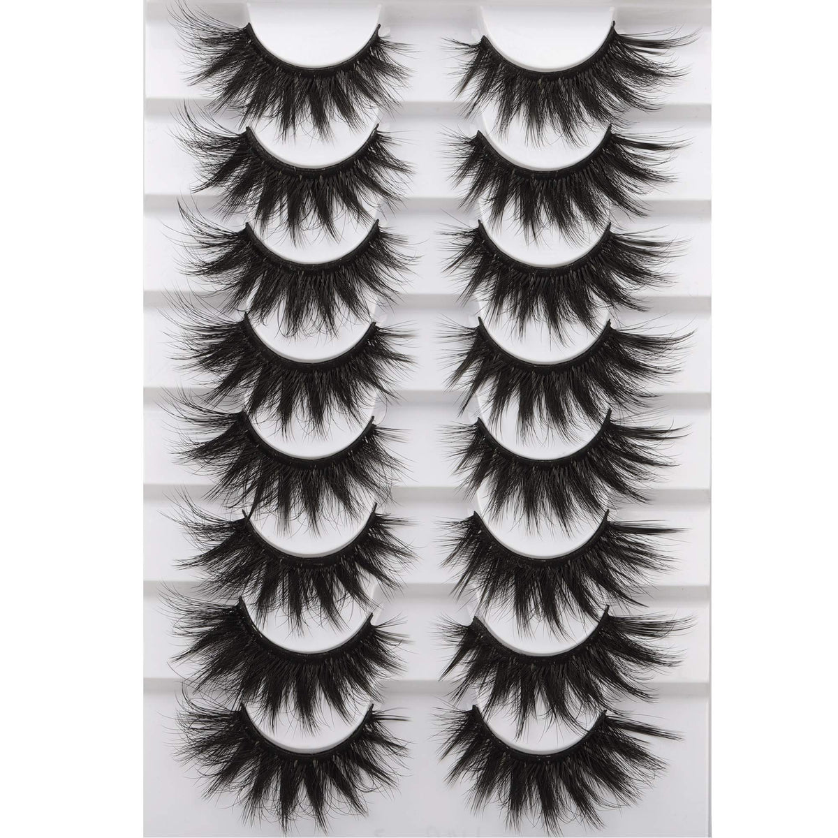 FANXITON cils artificiels effet vison 20 mm, 8 paires pour un regard glamour durable.