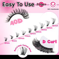 Longueurs 8-16 mm FANXITON, pour styles chat ou rond.