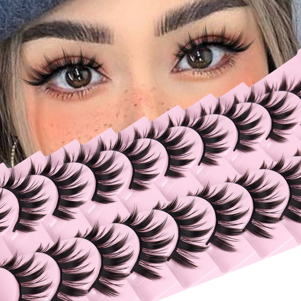 FANXITON cils manga 10 paires, regard agrandi et naturel.
