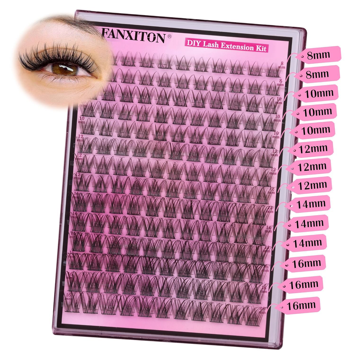 Coffret FANXITON kit extensions cils en emballage