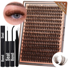FANXITON ensemble cils bruns 320 pièces — look naturel et rapide à appliquer