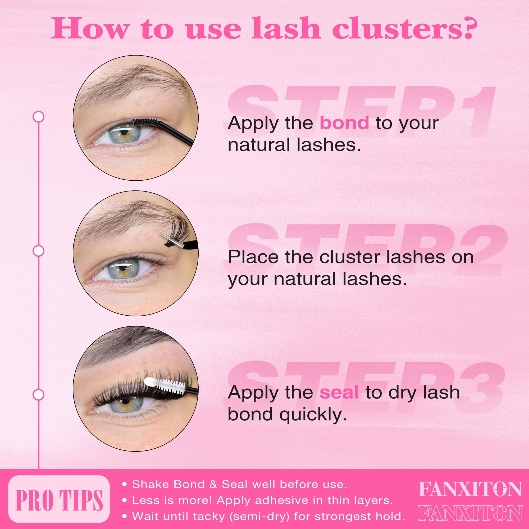 Couplage kit FANXITON pour une tenue longue durée des cils