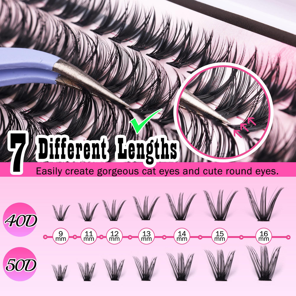 Extensions cils imitation vison FANXITON pour un look naturel