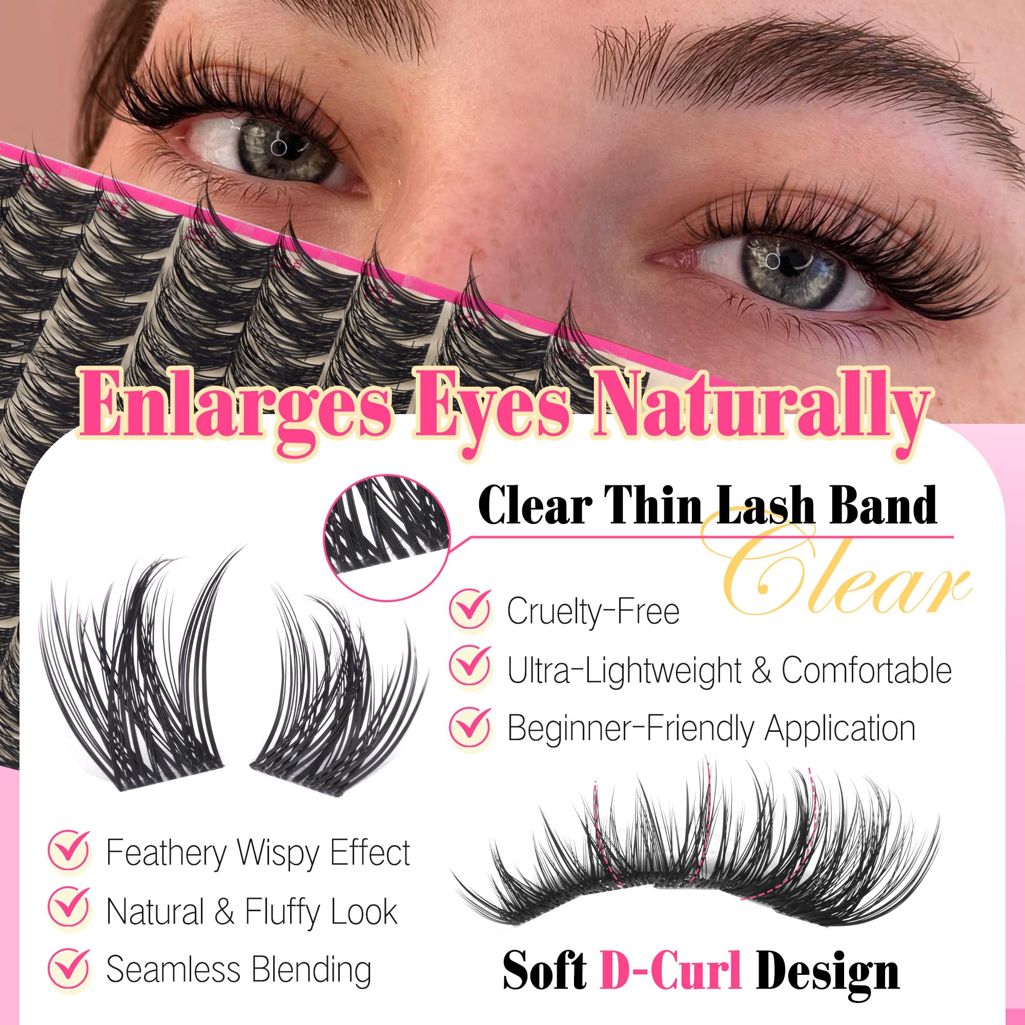 FANXITON extensions cils manga naturelles pour un regard plus ouvert.