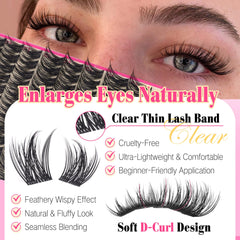 FANXITON extensions cils manga naturelles pour un regard plus ouvert.