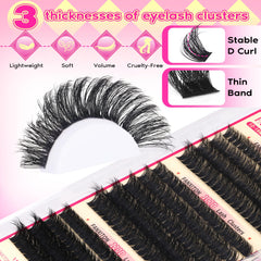 FANXITON extensions-clusters 100D-10mm pour un volume moyen et durable au quotidien.