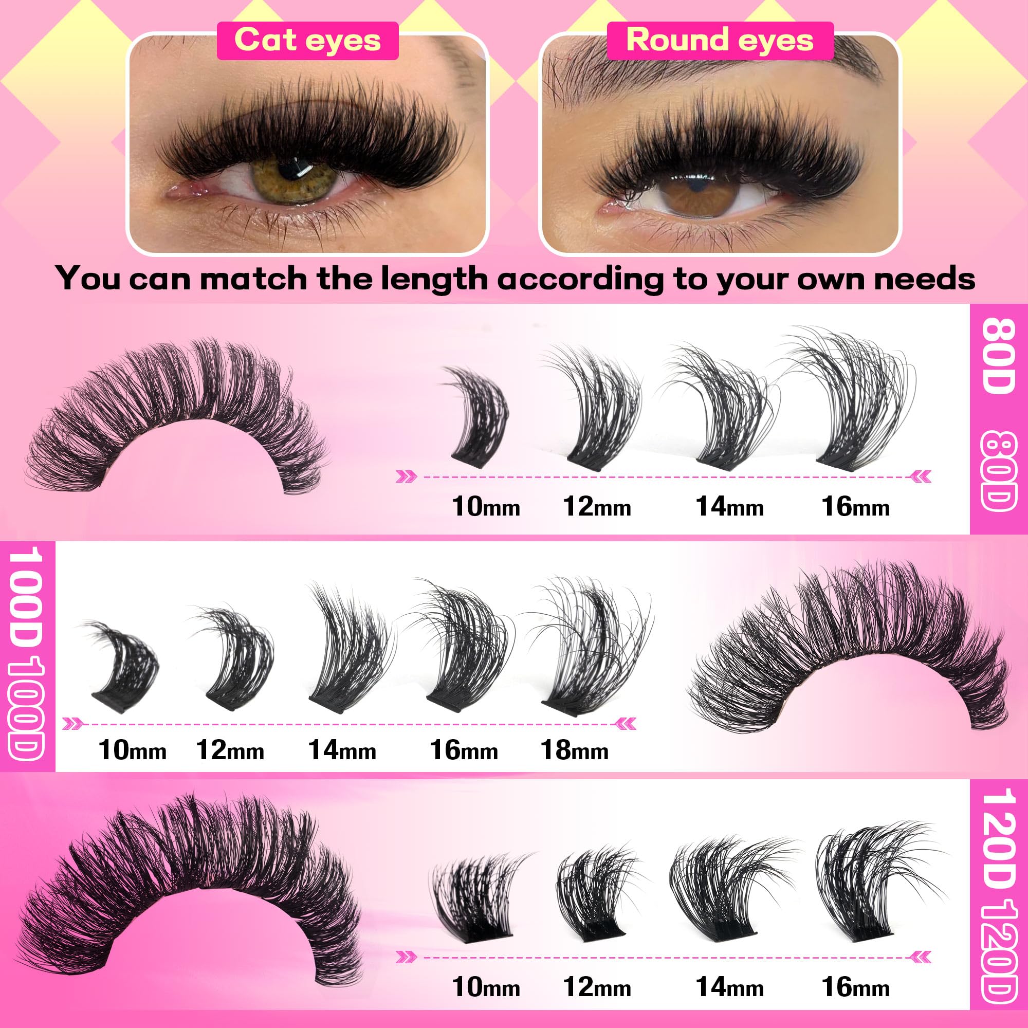 FANXITON extensions-clusters 100D-18mm pour un effet plumage spectaculaire.