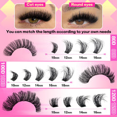 FANXITON extensions-clusters 100D-18mm pour un effet plumage spectaculaire.