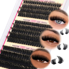 FANXITON extensions-clusters 80D-10mm pour un volume personnalisable et un regard intensifié.