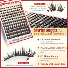 FANXITON Fairy Lash Clusters effet manga doux pour un style subtil.