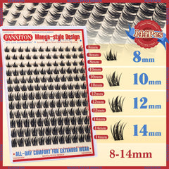 FANXITON Fairy Lash Clusters longues 8-14 mm pour varier les looks.