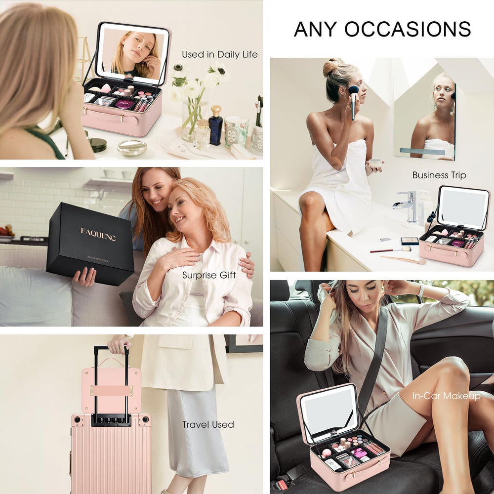 Faquenc coffret maquillage LED, cadeau idéal pour occasions spéciales