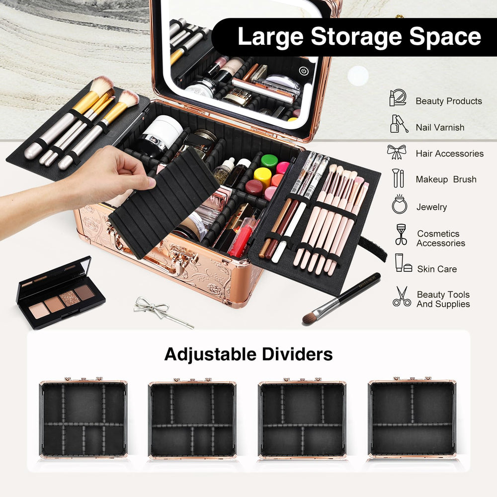 Faquenc miroir pivotant à 360° pour angles parfaits lors du maquillage.
