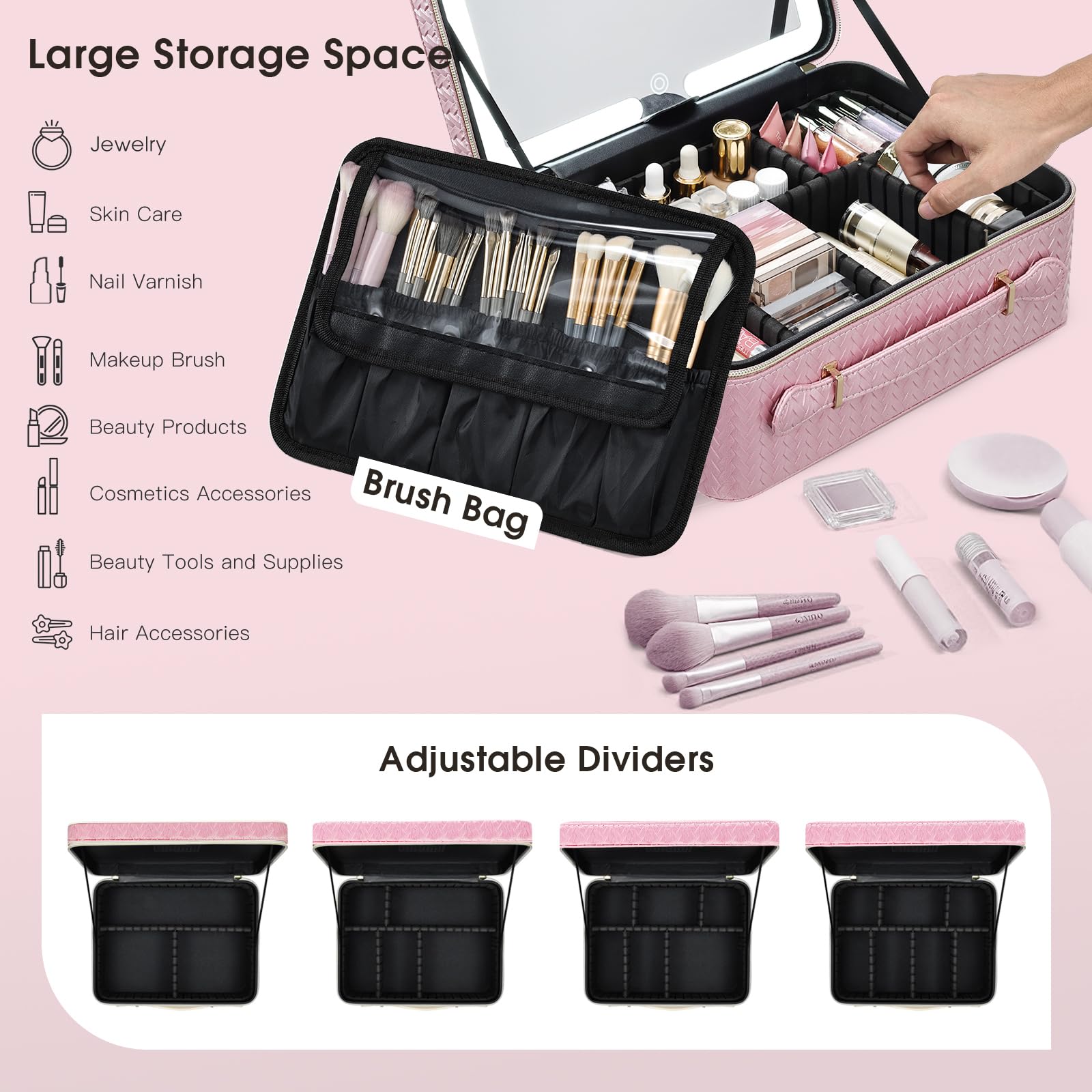 Faquenc Trousse diviseurs EVA amovibles pour rangement flexible