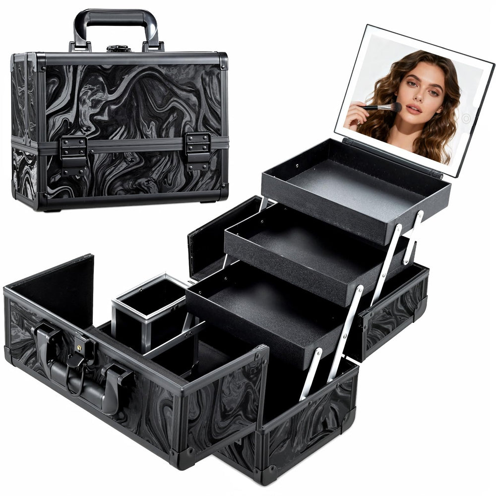Faquenc Trousse maquillage miroir DEL avant, précision lors de l'application.