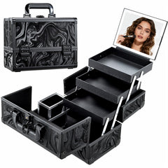 Faquenc Trousse maquillage miroir DEL avant, précision lors de l'application.