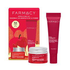 Farmacy Apple A Day Kit avec baume lèvres teinté et hydratation durable.
