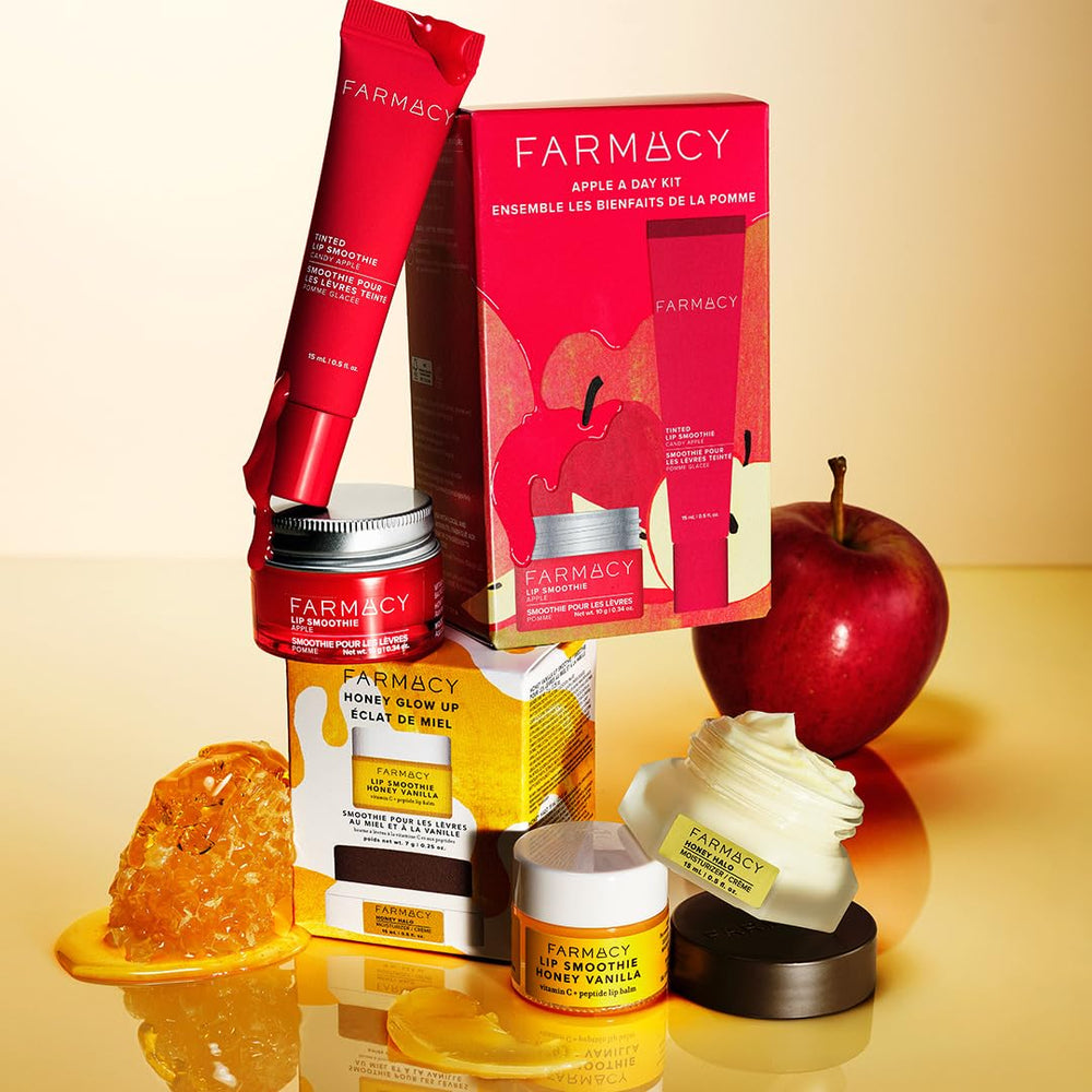 Farmacy Apple A Day Kit duo jour et nuit pour routine lèvres.