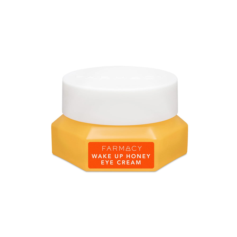 Farmacy Wake Up Honey Crème Yeux, emballage élégant, pour un éclaircissement rapide du regard.