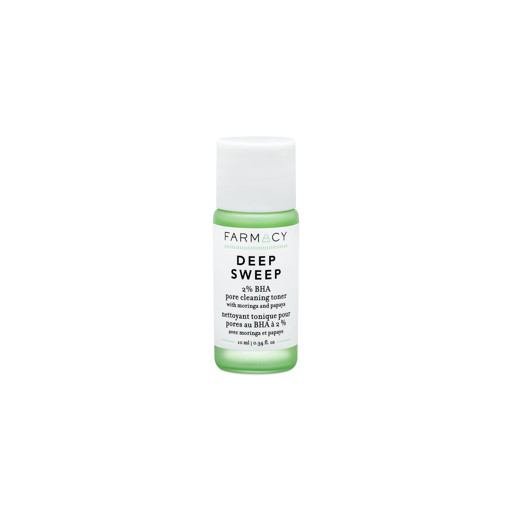 Farmacy Deep Sweep tonique visage – bouteille claire et rafraîchissante pour pores resserrés.