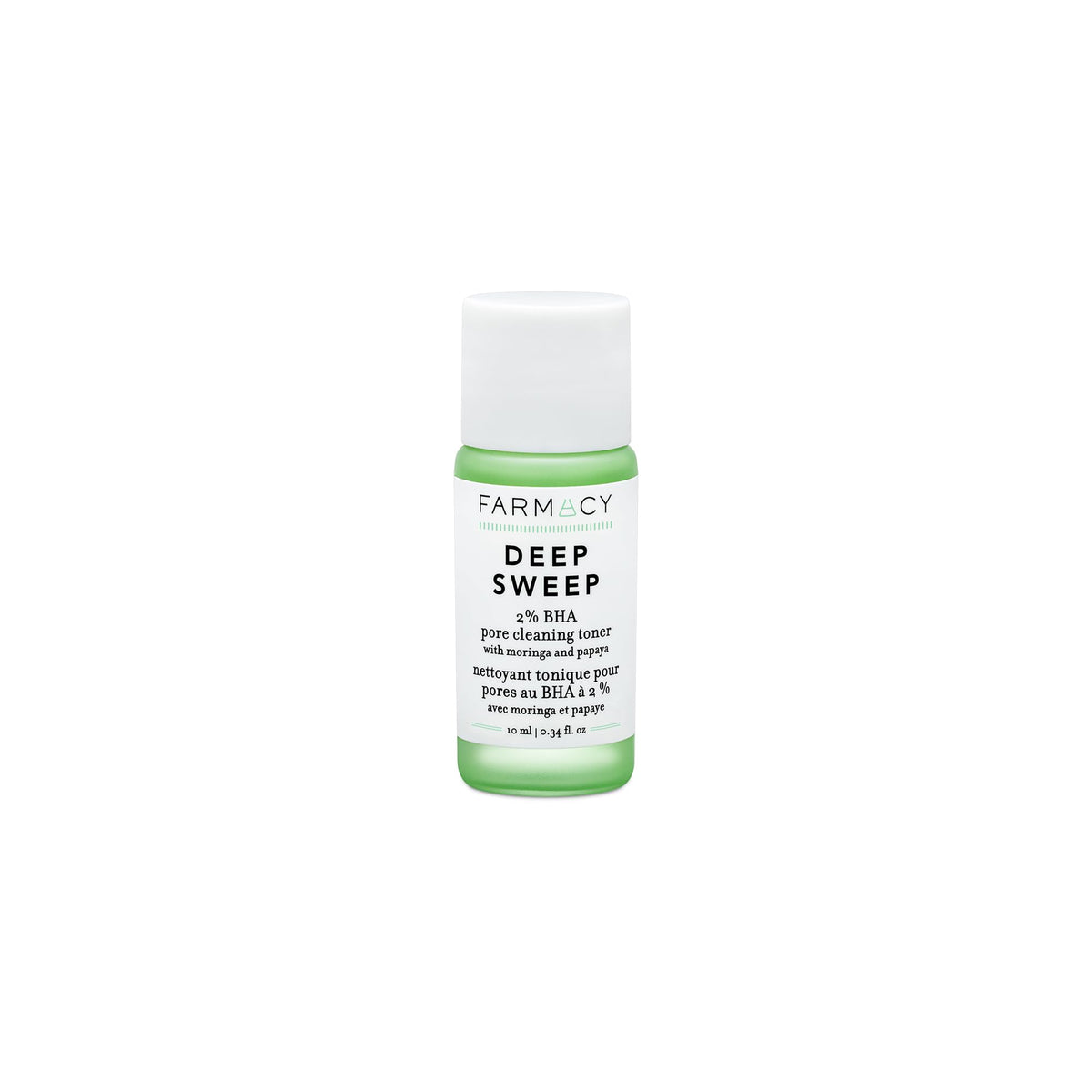 Farmacy Deep Sweep tonique visage – bouteille claire et rafraîchissante pour pores resserrés.