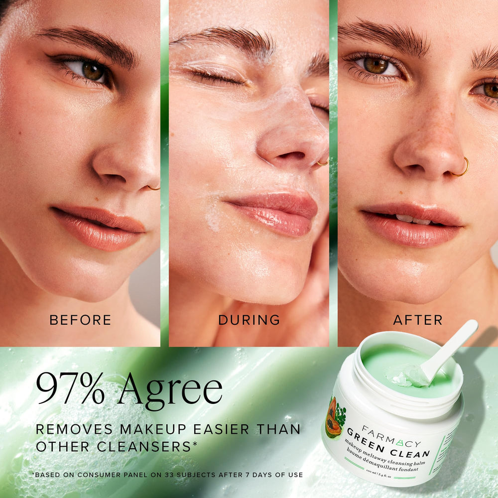Texture baume fondante qui devient huile pour retirer le maquillage en douceur