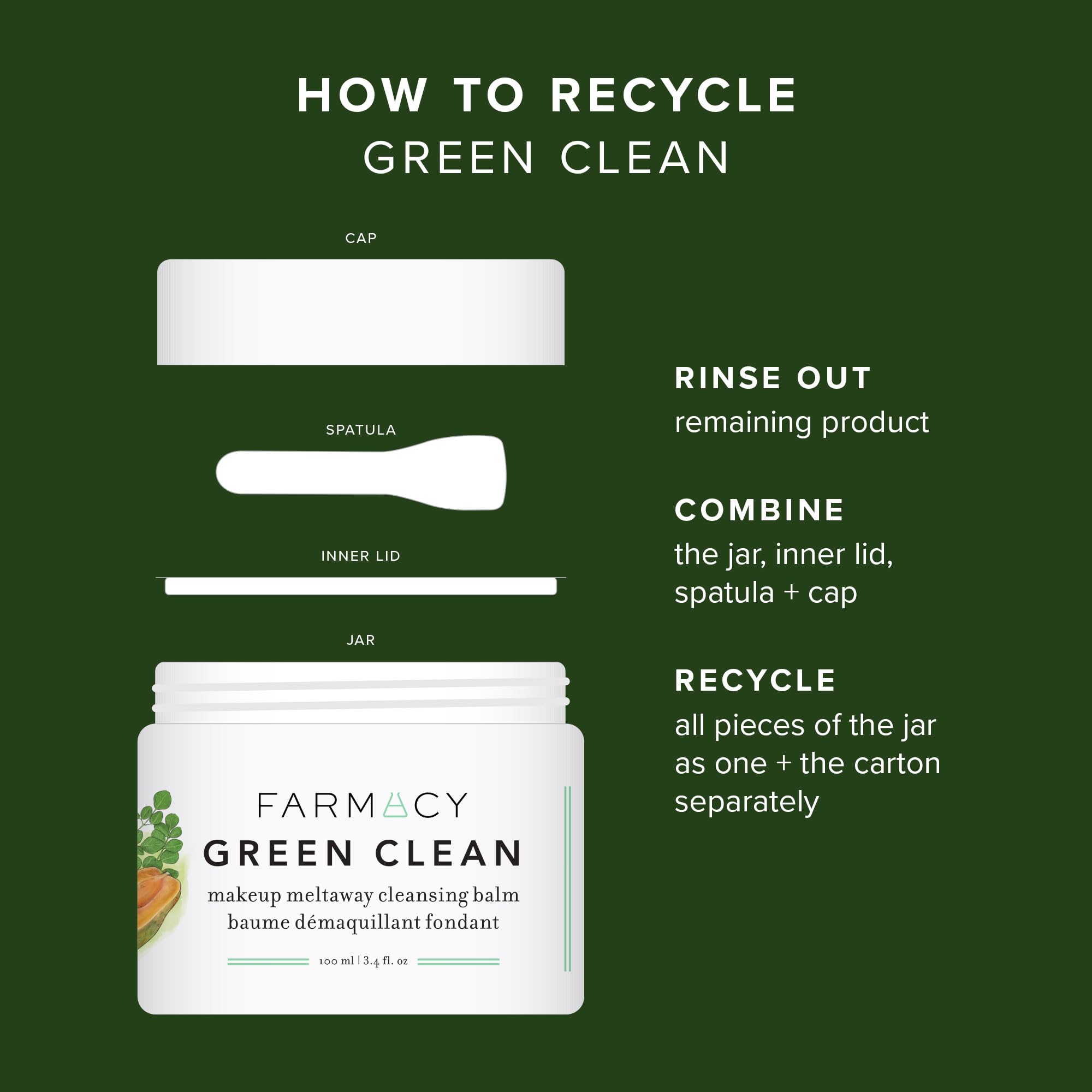 Massage sur peau sèche avec Farmacy Green Clean pour un double nettoyage efficace
